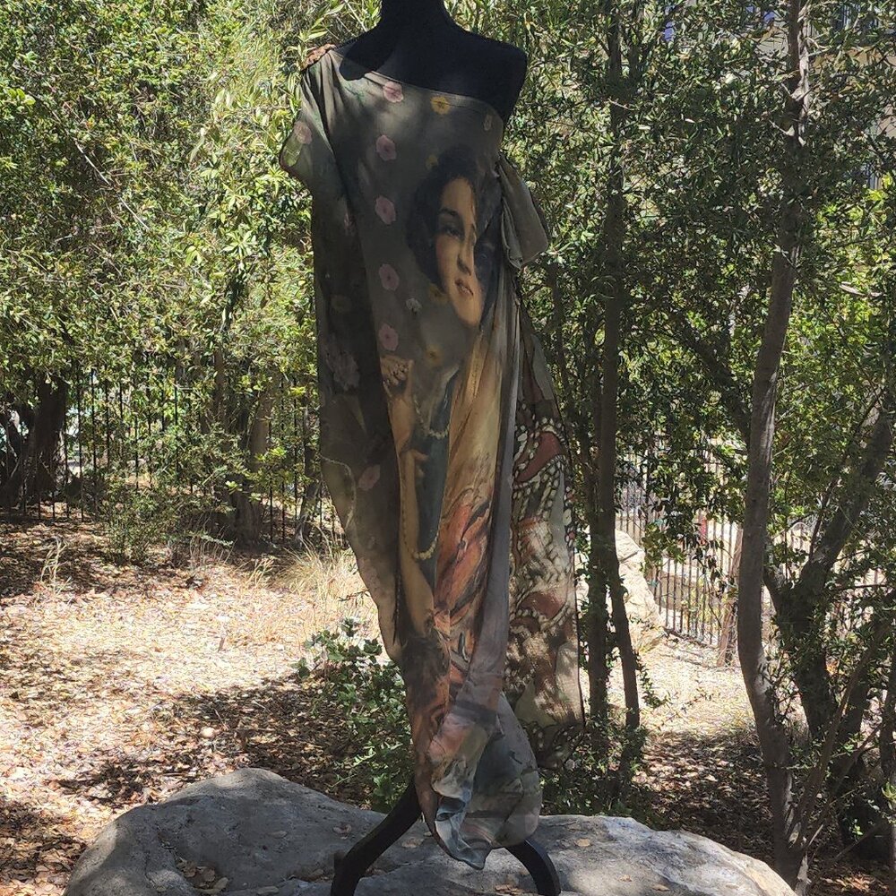 One of a kind NWT Kareenas Silk Top/Cover-up